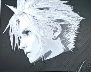 Final Fantasy Cloud Poster - Final Fantasy 7 Remake - FF7 Rebirth Cloud Wandbild - Bild 1 von 6