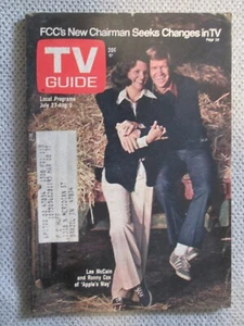 1974 TV GUIDE July 27 August 2 Apples Way Lee McCain Ronny Cox Vintage Magazine - Picture 1 of 4