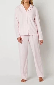 Women  Victoria Secrets Pajama Set Loungewear Long Sleeve pink Size - Picture 1 of 13