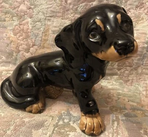 Goebel Dackel Schwarz Braun Porzellan Glanz, 20 cm L 3003216 Handarbeit Germany - Bild 1 von 10