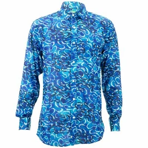 Regular T-Shirt Loud Originals Stampa Blu di Serpente Psichedelico - Foto 1 di 4