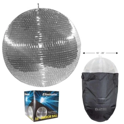 Eliminator Iluminación EM16 16" Efecto Espejo Vidrio Disco Bola con Bolsa Protectora Foto 1 de 4
