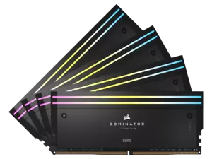 CORSAIR DOMINATOR TITANIUM 64GB (4 x 16GB) DDR5 6400 (PC5 51200) Desktop Memory - Picture 1 of 12