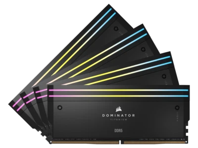 CORSAIR DOMINATOR TITANIUM 64GB (4 x 16GB) DDR5 6400 (PC5 51200) Desktop Memory - Image 1 of 4
