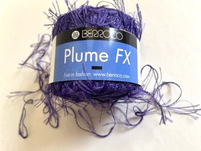 Berroco "Plume FX" -  One ball eyelash yarn in purple - Image 1 of 2