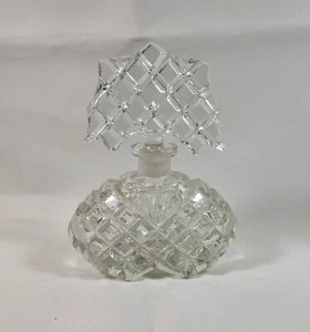 Large Vintage Czechoslovakia Art Deco Lead Crystal Perfume Bottle - Picture 1 of 11