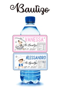 20 etiquetas de botella de agua Charro / Charra Mi Bautizo para favoritos de fiesta recuerdos #2 - Imagen 1 de 5
