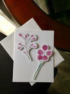 Twigs & Berries 3-D Eco Friendly Greeting Card Hand Made 100% recycled paper - Picture 1 of 2