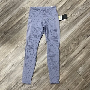 NWT NIKE FAST WOMEN DRI-FIT RUNNING MID RISE TIGHTS BLACK Sz S - Picture 1 of 10