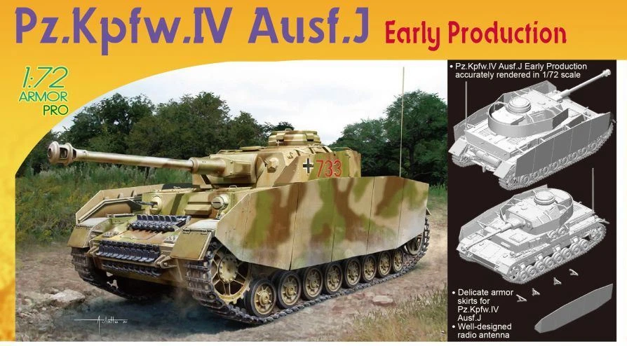 Dragon PZ.KPFW.IV AUSF.J EARLY PRODUCTION KIT 1:72 - Immagine 1 di 1