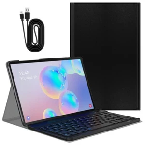 PU Leather Cover bluetooth Keyboard for Samsung Galaxy Tab S6 10.5" SM-T860 USA - Picture 1 of 1