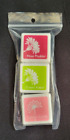 HERO ARTS Mini Ink Pad Set Cubes 3 pc Set Rose Madder Green Apple Cotton Candy