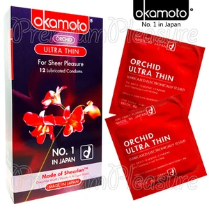 Okamoto ORCHID Ultra Thin condoms Japan premium Sheerlon Box of 12 PCS - Picture 1 of 2