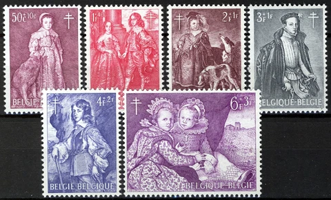 Belgium 1964, Fighting Tuberculosis: Paintings set MNH, Mi 1367-72 Cover