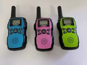 Wishouse 3 PK Walkie Talkies Rechargeable Hiking Play Etc. W/Flashlight 3 Colors - Picture 1 of 7