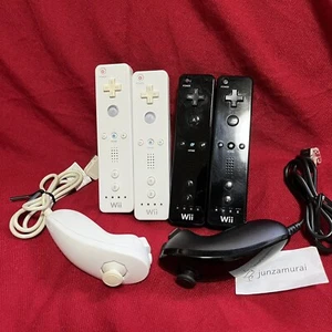 Nintendo Wii Fernbedienung weiß schwarz Nunchuck Set getestet und funktionsfähig - Bild 1 von 15