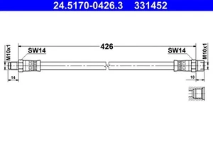 FRONT / REAR BRAKE HOSE FITS: MERCEDES-BENZ HECKFLOSSE 190 C /200 /200/230 /2 - Picture 1 of 4