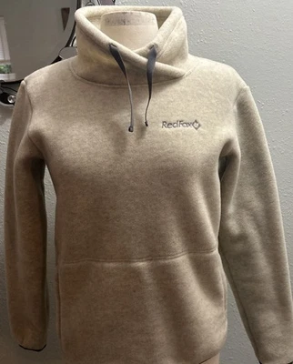 Red Fox Fleece Sweatshirt Small Pullover Mock Turtle Thick Plush Top EUC - Image 1 of 4