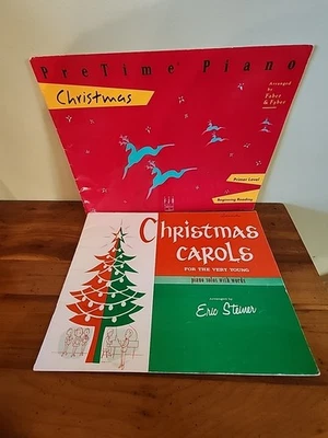 2 Beginner Primer Level Christmas Songbooks Sheet Music Carols Pretime - Image 1 of 4