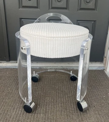 Lucite Vanity Chair Charles Hollis Jones 70’s Mid Century Modern - Image 1 of 4