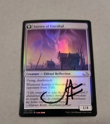 MTG Magic Aurora Of Emrakul Signed Foil Artist Proof X1 EMN John Avon - Image 1 of 2