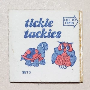 1970s Tickie Tackies (Sm font) Set 3 VINTAGE CRACKER JACK PRIZES Z-1386 - Picture 1 of 2