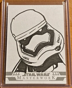 2024 Topps Star Wars Masterwork Rich Molinelli Stormtrooper Sketch Auto #1/1 - Picture 1 of 2