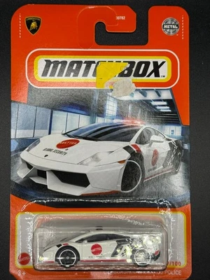 2022 Matchbox - White Lamborghini Gallardo Police 69/100 - Image 1 of 3