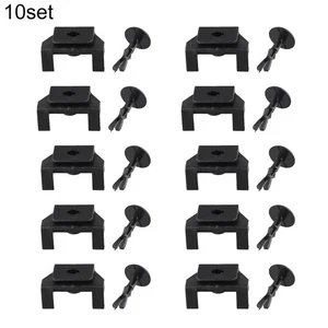 Clip & Pin 10 Sets Accessories Black For Highlander Prius Front Fender - Picture 1 of 12