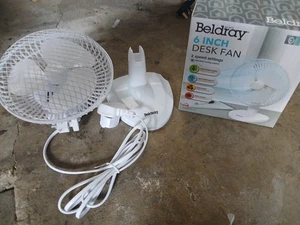Beldray 6 Inch White Desk Fan Brand New - Picture 1 of 7