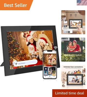 Frameo 10.1 Inch WiFi Digital Picture Frame, Smart Cloud Electronic Photo Fra... - Image 1 of 4