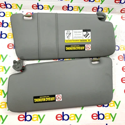 2005 - 2006 Honda CRV conjunto de pares de pára-sol OEM motorista passageiro vinil cinza - Imagem 1 de 4