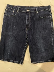 Levi's 569 Denim Jean Shorts Mens 38x12 Loose Straight Baggy Wide Leg Stretch - Picture 1 of 11