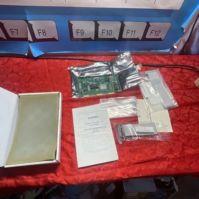 NOS Everex EV-349 16-bit MFM Hard Drive Floppy Controller cables ISA card - Image 1 of 4