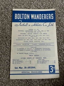 BOLTON V ARSENAL D1 1956-57 - Picture 1 of 2
