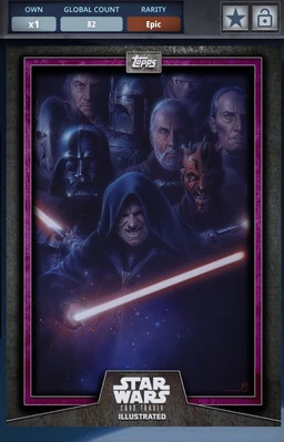 Topps Star Wars Card Trader illustrated 2015 / Villainy Purple / 82cc - Image 1 of 2