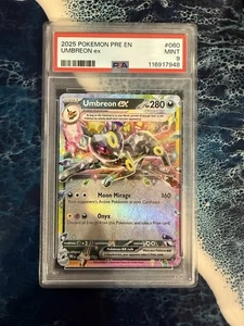 UMBREON EX PSA 9 2025 POKEMON SV PRISMATIC EVOLUTIONS - PRE EN #060/131 MINT 412 - Picture 1 of 2