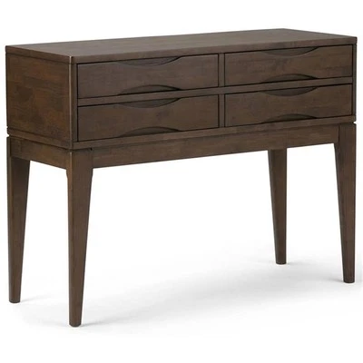 Harper 40" W SOLID WOOD Modern Hallway Console Sofa Table in Walnut Brown - Image 1 of 4