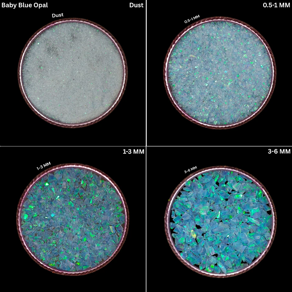 Baby Blue Opal Crushed Gemstone Coarse All Size Premium Inlay Material Opal - Image 1 of 4