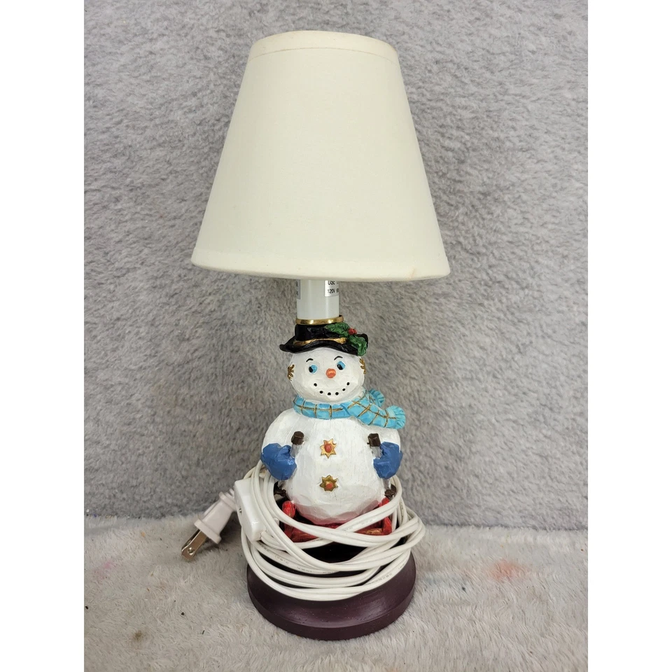 Lámpara de mesa muñeco de nieve con pantalla Don Mechanic Enterprises PG42350 Foto 1 de 4
