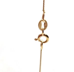 18 kt Gold Halskette Kette an 925 Sterling Silber Panzer - 1 mm - 16 Zoll - Bild 1 von 22