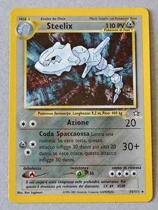 Pokemon Karte Steelix 15/111 Neo Genesis Holo Rare Unlimited Wotc ITA - Bild 1 von 2