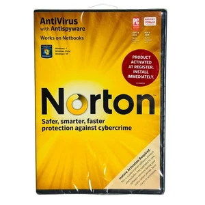 Norton Antivirus 2010 Antispyware CD Windows 7 Windows Vista Windows XP SEALED - Picture 1 of 2