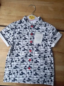 Disney Baby Mickey Mouse Summer Shirt 18-24 months 100% Cotton BRAND NEW BNWT - Picture 1 of 12
