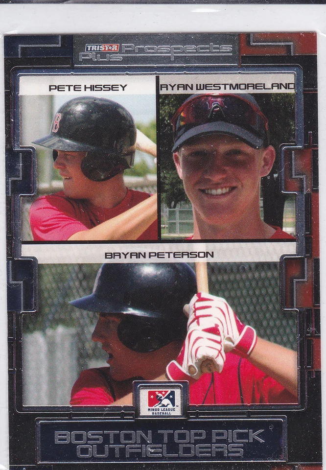 Hissey, Westmoreland, Peterson  Boston Outfielders 2008 Tristar prospects plus - Image 1 of 1