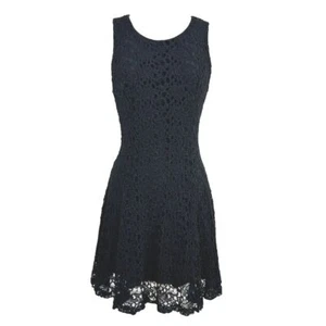 Gianni Versace Versus 90s Y2K Vintage Black Lace Dress 40/26 US XS 4 Sleeveless - Picture 1 of 11