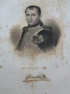 Napoleón, retrato grabado original firmado Bonaparte 9x6 pulgadas, por C. Burt Sc #C - Imagen 1 de 11