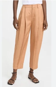 Vince Pleated Front Tapered Pants Orange SZ 8 Retail $375 - Picture 1 of 12