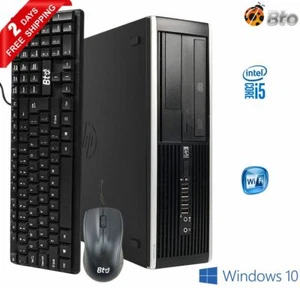 HP Compaq 6300 Pro SFF Computer Intel Core i5 8GB 500GB WiFi Win10Pro Desktop PC - Afbeelding 1 van 8