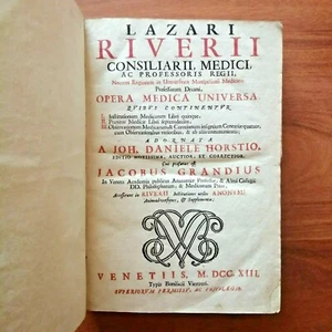 "OPERA MEDICA UNIVERSA" LAZARI RIVERII opera omnia, Venezia 1713 - Picture 1 of 8